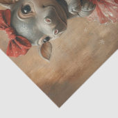 Decoupage Schattigee Hippo Dancing in Christmas Tu Tissuepapier (Detail)