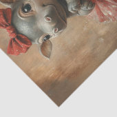Decoupage Schattigee Hippo Dancing in Christmas Tu Tissuepapier (Detail)