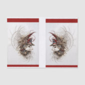 Decoupage Schattigee Steampunk Witte Muis in Pet L Tissuepapier (Voorkant)