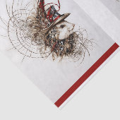 Decoupage Schattigee Steampunk Witte Muis in Pet L Tissuepapier (Detail)