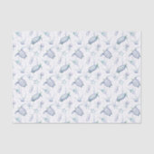 Decoupage Schildpadden Blauwe Waterverf Tissuepapier (Voorkant)