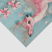 Decoupage Scrapbooking Roze Kerst Hert Tissuepapier (Detail)