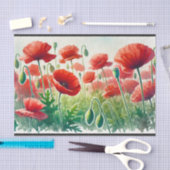 decoupage, servetten met papavers voor decoupage tissuepapier (Craft)