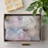 Decoupage Set van 4 Bloemen Design Pastelkleuren Tissuepapier (Geschenk)