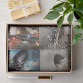 Decoupage Set van 4 Boston Terrier Christmas Royal Tissuepapier (Geschenk)