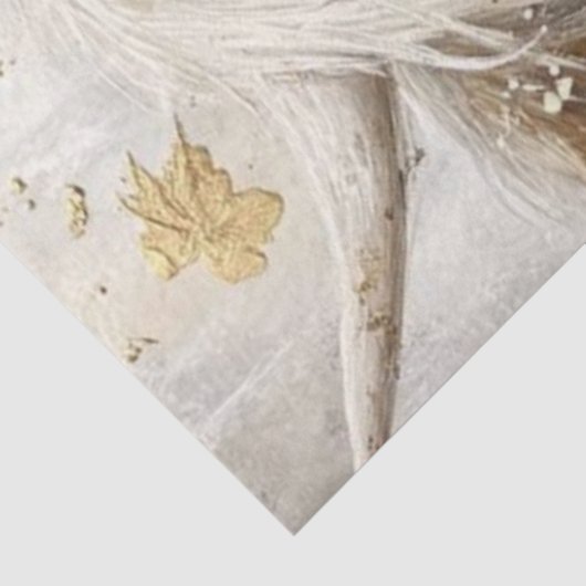 Decoupage Shaggy Highland Koe in zonnebloemveld Tissuepapier (Detail)