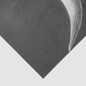 Decoupage Shaggy Highland Koe zwarte achtergrond Tissuepapier (Detail)