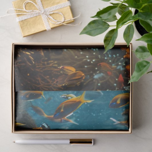 Decoupage Shark Ocean Water World Tissuepapier (Geschenk)