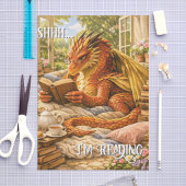 Decoupage Shhh… Ik Lees Cozy Lezen Draak Tissuepapier