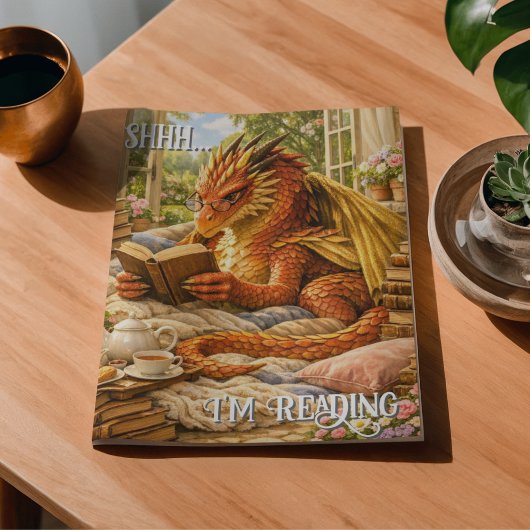Decoupage Shhh… Ik Lees Cozy Lezen Draak Tissuepapier