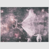 Decoupage sierlijke ballerina & zwanen Paarse tint Tissuepapier (Voorkant)