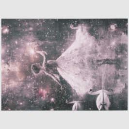 Decoupage sierlijke ballerina & zwanen Paarse tint Tissuepapier