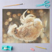 Decoupage Silkie Showgirl Chicken Fluffy Plumage Tissuepapier (Craft)