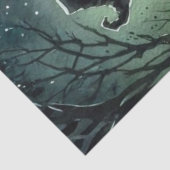 Decoupage Silver Haired Witch Gothic Forest Tissuepapier (Detail)