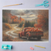 Decoupage Sinaasappel Truck Herfst Seizoen Pompoe Tissuepapier (Craft)