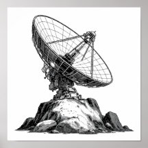 Decoupage sjabloon: 1960s Asteroid Antenna 