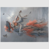 Decoupage Skelet Griezelige Zeerover Charme Tissuepapier (Voorkant)