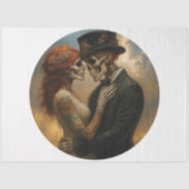 Decoupage Skelet Koppel Trouw 21-inch rond Tissuepapier (Voorkant)