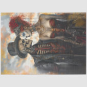 Decoupage Skelet Koppel Victoriaans Steampunk Tissuepapier (Voorkant)