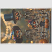 decoupage-skeletfamilie tissuepapier (Voorkant)