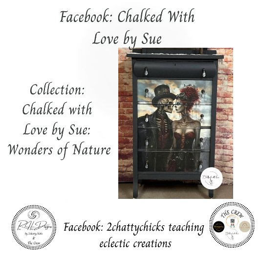 Decoupage Skeleton Couple Victorian Steampunk Tissuepapier