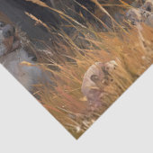 Decoupage Skeleton Cowboy Fur Feather Funk Band Tissuepapier (Detail)