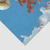 Decoupage Skeleton Cowboy op het paard in de woest Tissuepapier (Detail)