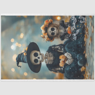 Decoupage Skeleton Familie Foto Moeder Dochter Tissuepapier