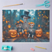 Decoupage Skeleton Familie Halloween Tissuepapier (Craft)