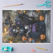 Decoupage Skeleton Family portretteert de Scaselto Tissuepapier (Craft)
