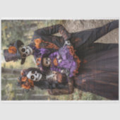 Decoupage Skeleton Family Scaselton Tissuepapier (Voorkant)