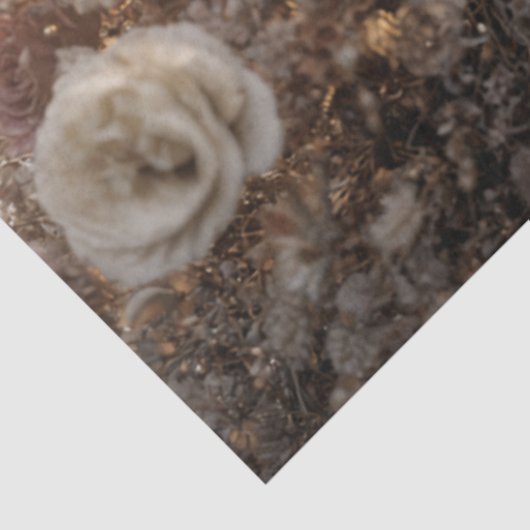 Decoupage Skeleton Floral Pink Silver Tissuepapier (Detail)