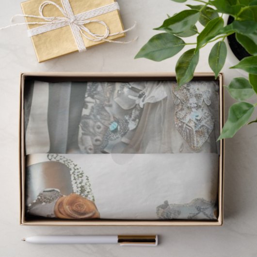 Decoupage Skeleton Getrouwd paar Tissuepapier (Geschenk)