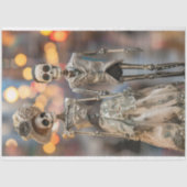 Decoupage Skeleton Getrouwd paar Tissuepapier (Voorkant)