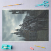 Decoupage Skeleton Gothic King Zwart Paard Tissuepapier (Craft)