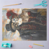 Decoupage Skeleton Paar Victoriaans Steampunk Tissuepapier (Craft)