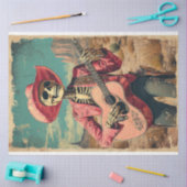 Decoupage Skeleton Sombrero Gitaarspeler Tissuepapier (Craft)