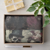 Decoupage Skeletten Dag van de Dood Tissuepapier (Geschenk)