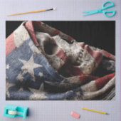 Decoupage Skull Amerikaanse vlag impressie Tissuepapier (Craft)