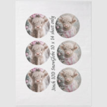 Decoupage Sneeuwbol Mal Highland Koe Kerstmis