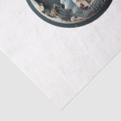 Decoupage Sneeuwbol Vormpjes Winterdorp 3" Tissuepapier (Detail)