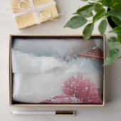 Decoupage Sneeuwman Roze Sjaal Sleeding Tissuepapier (Geschenk)