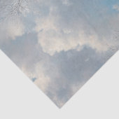 Decoupage Snow Church Red Truck Runner Sleds Tissuepapier (Detail)