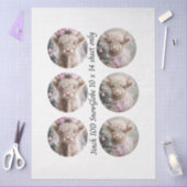 Decoupage Snow Globe Mould Highland Cow Christmas Tissuepapier (Craft)