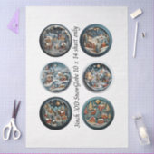 Decoupage Snow Globe Moulds Winter Village 3" Tissuepapier (Craft)