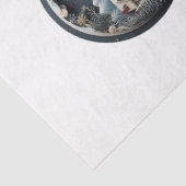 Decoupage Snow Globe Moulds Winter Village 3" Tissuepapier (Detail)