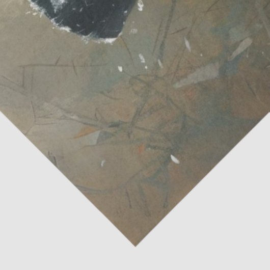 Decoupage Snowman & Reindeer Snowy Woodlands Tissuepapier (Detail)