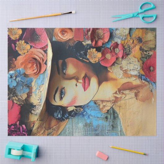 Decoupage Sophisticated Lady Distressed Achtergron Tissuepapier (Craft)