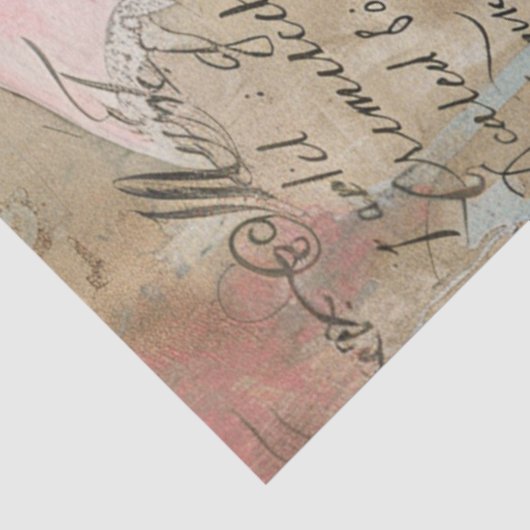 Decoupage Southern Charm Bloemen Roze Parasol Tissuepapier (Detail)
