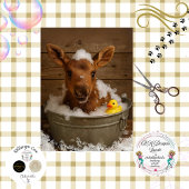 Decoupage speelse eland kalf bubbel bad tissuepapier